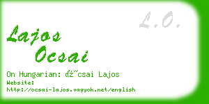 lajos ocsai business card